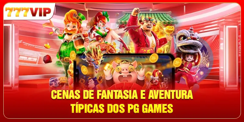 Cenas de fantasia e aventura típicas dos PG Games